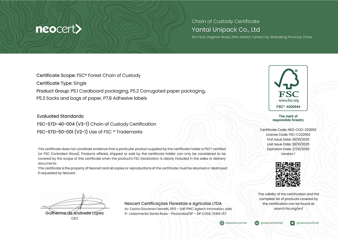 FSC certificate
